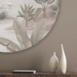 Kraanvogels - Palmbomen - Tropisch Akoestische PET Vilt - Rond klein -sfeer5_closeup