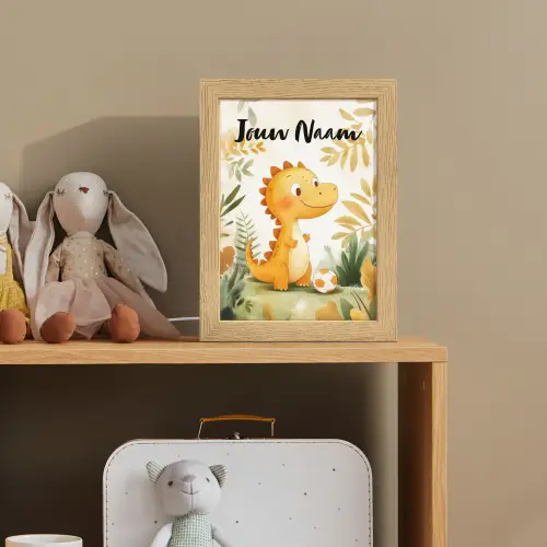 Dino - Voetbal - Oranje Light Box met kabel (Kinderlampje) klein -sfeer2_kind