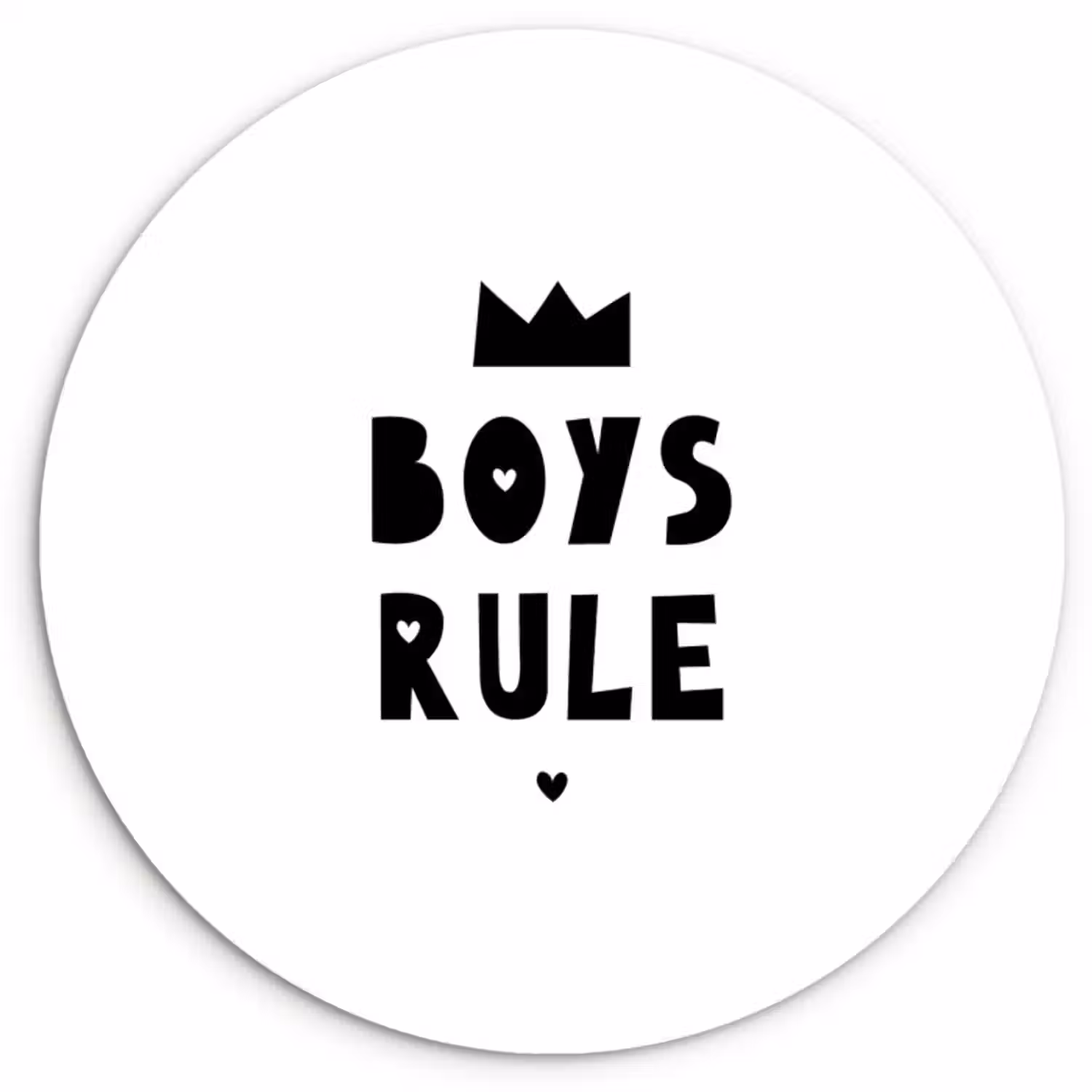 Muurcirkel - Boys Rule - Quotes - Spreuken - Kinderen - Jongens