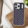 Modern - Patroon - Donkerblauw - Roze Telefoonhoesje iPhone 17 Pro klein 878 -sfeer1