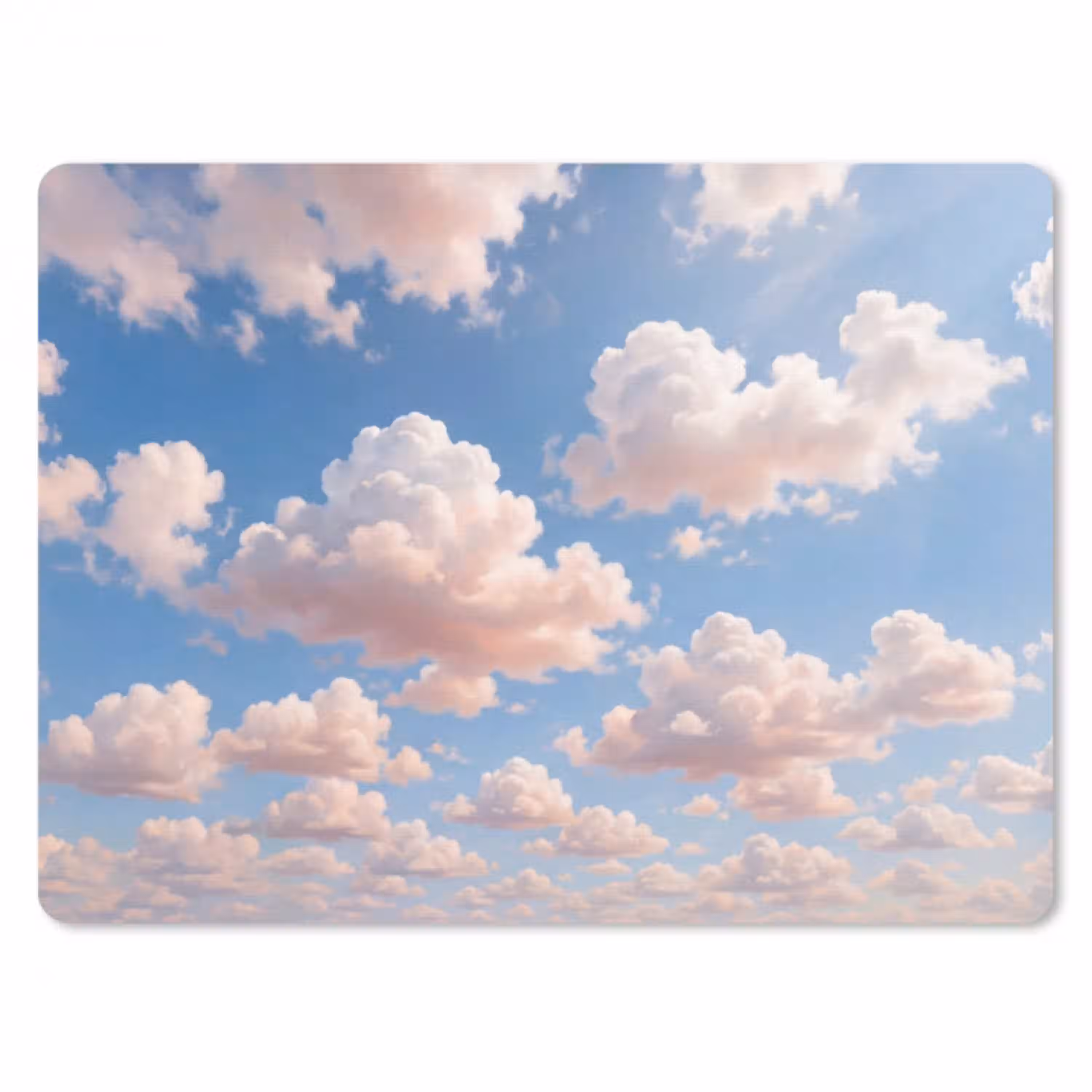 Wolken - Hemel - Natuur - Licht - Blauw muismat rubber klein -3d
