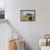 Doorkijk - Koe - Weiland - Landschap - Dieren tuinposter los doek klein -sfeer8