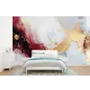 Rood - Abstract - Goud - Modern fotobehang vinyl groot -bed