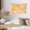 Abstract - Golvend - Oranje Wandkleed katoen klein -sfeer1
