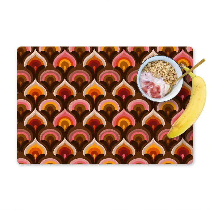 Patroon - Retro - Kleurrijk Placemat vinyl groot 368 -zzzproduct_Kitchenyeah-website