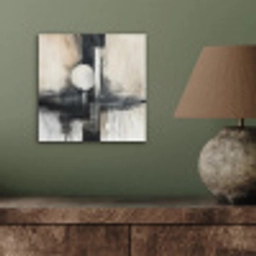 Abstract - Zwart wit - Verf - Modern aluminium wit klein -sfeer2