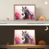 Paard - Dieren - Meisje - Roze Light Box met batterij (Wandlamp kind) middel -sfeer3_kind