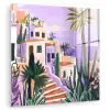 Huizen - Minimalistisch - Palmbomen - Kust plexiglas 5mm klein -zzzproduct_nieuw