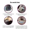 Abstract - Blauw - Bladeren Inductie beschermer vinyl 3mm klein -zzzzzzz-cc-werking