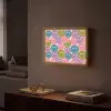 Patroon - Smiley - Kleurrijk - Hartjes Light Box met batterij (Wandlamp) middel 907 -sfeer1