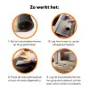 Kerst - Hert - Gewei - Rood Inductie beschermer vinyl 3mm middel -zzzzzzz-td-werking