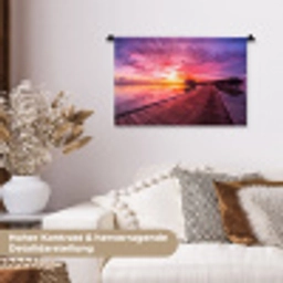 Steiger - Water - Zon - Roze - Horizon Wandkleed katoen klein -tsfeer1_DE