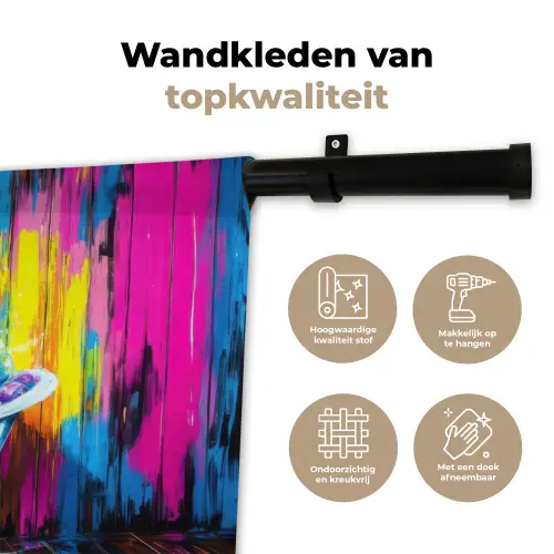 Ezel - Badkuip - Roze - Schuim Wandkleed katoen klein -sfeer2