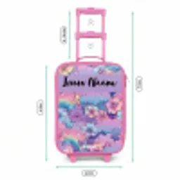 Regenbogen - Bloemen - Kleurrijk Kinderkoffer - Roze klein -productfoto_formaten
