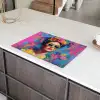Vrolijk portret - Vrouw - Bloemenkroon Inductie beschermer vinyl 3mm klein -sfeer8
