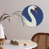 Zwaan - Wit - Snavel - Illustratie Akoestische PET Vilt - Rond klein -sfeer3