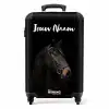 Elegant zwart paard NBS - Handbagage koffer - Kinderen Unisex middel -productfoto_recht