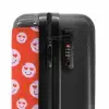 Patronen - Patroon van blije emoji's op rode achtergrond NBS - Handbagage koffer - Kinderen Unisex middel -slot
