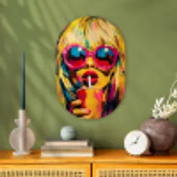 Zonnebril - Roze - Vrouw - Rietje Wandcirkel Ovaal Forex klein -sfeer2