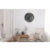 Lijnen - Patroon - Abstract - Wit Wandcirkel aluminium klein -woonkamer