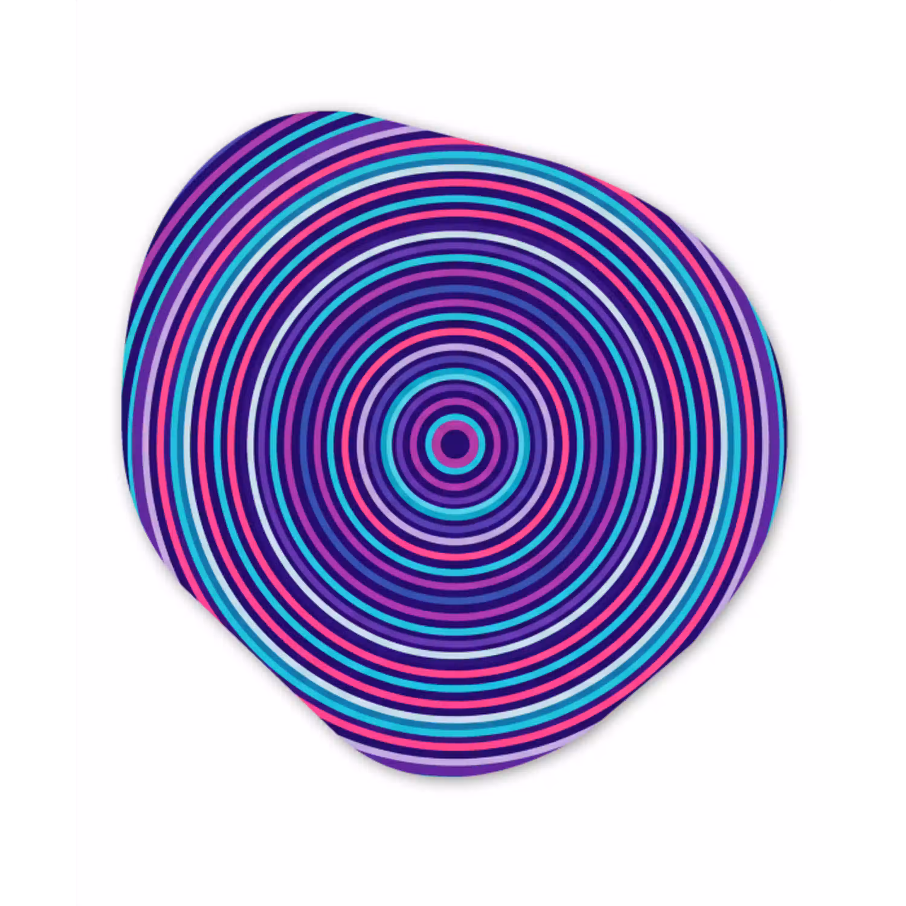 Abstract - Cirkels - Kleurrijk Wandcirkel Organisch Forex 3mm klein -3d