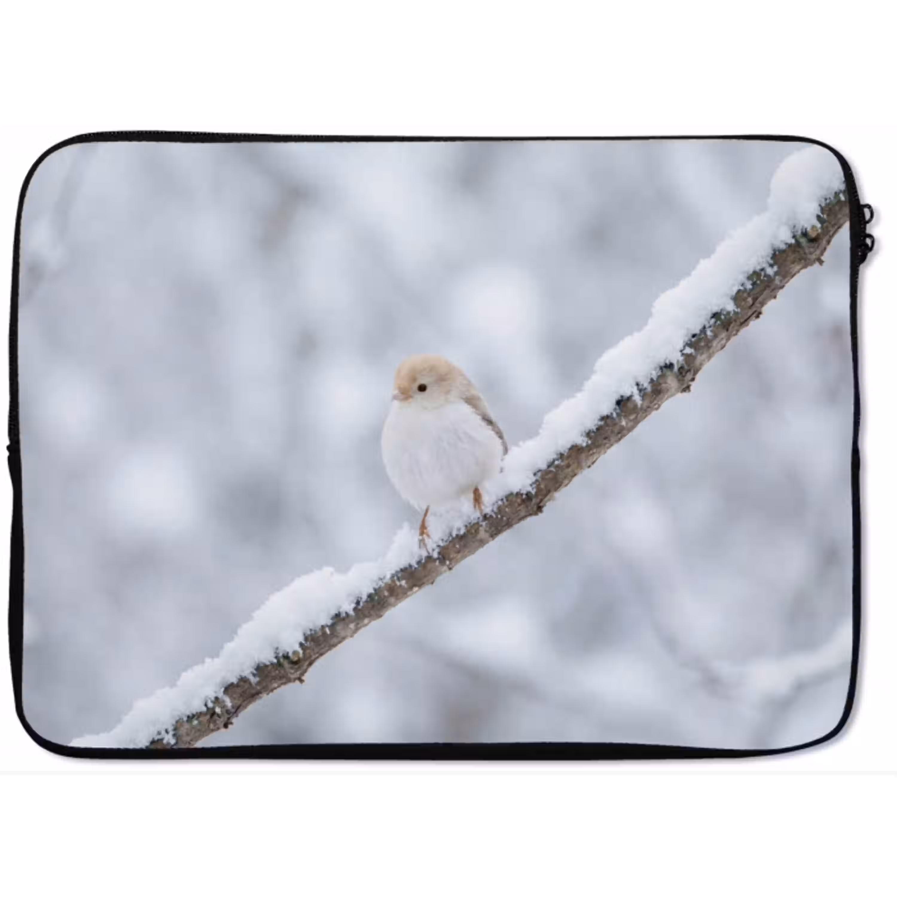 Vogeltje - Sneeuw - Tak - Winter - Zacht laptophoes neopreen klein -zkaufland3dotto