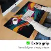 Banen - Golven - Kleurrijk - Abstract Muismat XXL klein -sfeer3