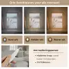 Riet - Meer - Winter - Natuur - Sneeuw - Beige Light Box met kabel (Tafellamp) klein -USP_lichtkleurNL