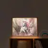 Eenhoorn - Meisje - Roze - Bloemen - Sprookje Light Box met batterij (Wandlamp kind) middel -sfeer1_kind