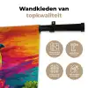 Dolfijn - Kleurrijk - Oceaan - Koraal Wandkleed katoen klein -sfeer2