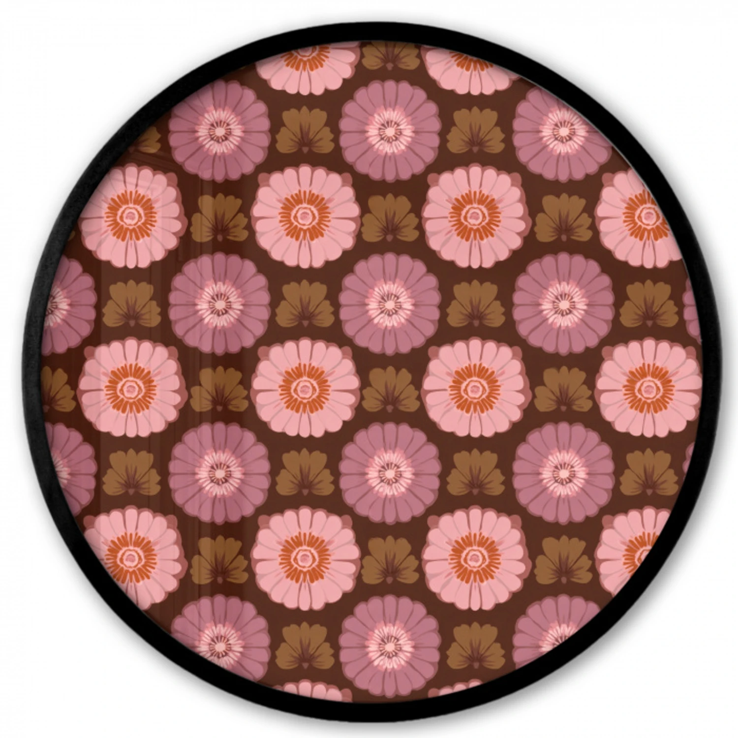 Retro - Madelief - Roze Fotolijst rond zonder passe partout klein 856 -3d