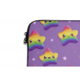 Sterren - Regenboog - Paars laptophoes neopreen klein 279 -detail