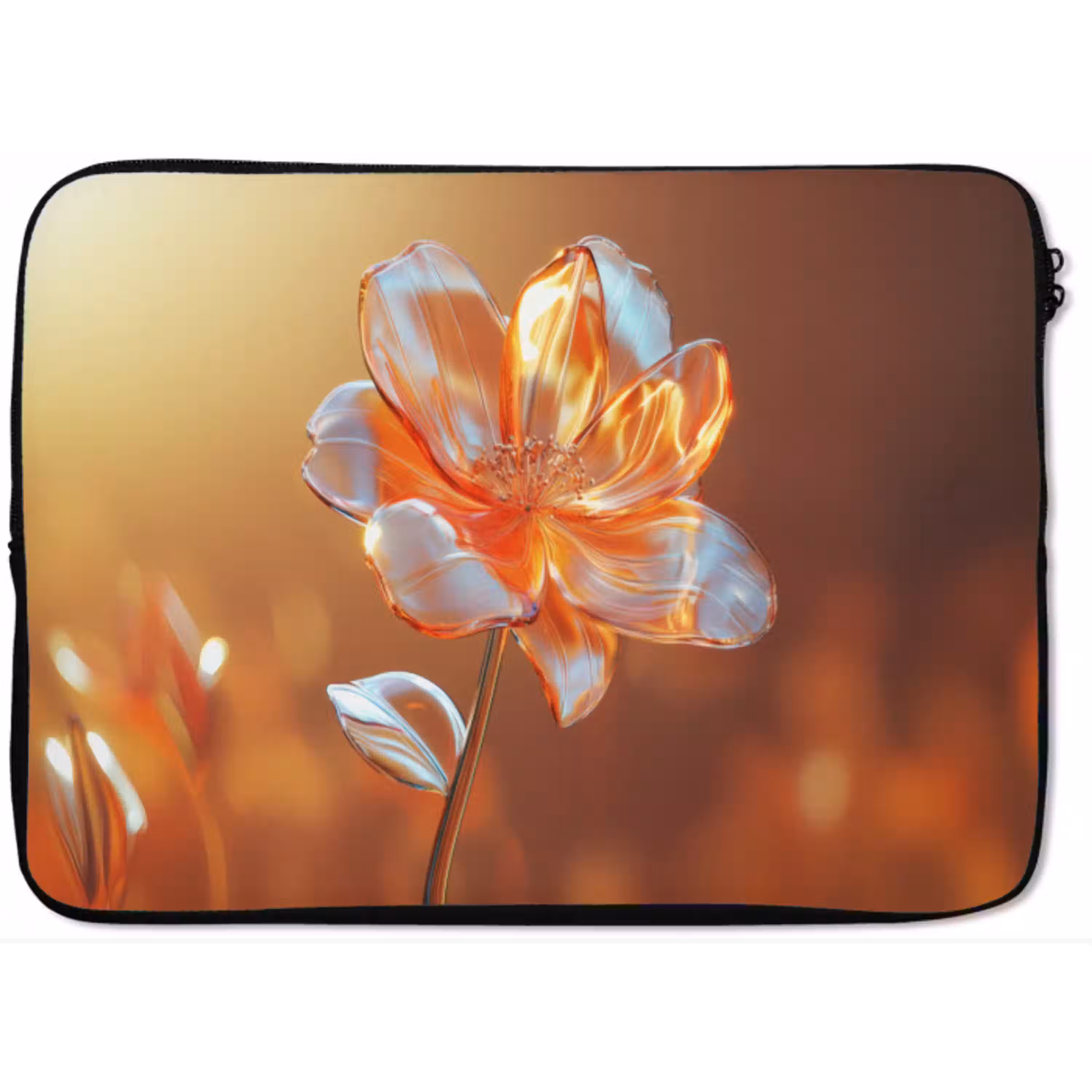 Glazen - Bloem - Zonlicht laptophoes neopreen klein -zkaufland3dotto
