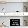 Quotes - Koken - Het geheime ingrediënt is altijd liefde! - Spreuken - Liefde keuken achterwand spatscherm klein -voor_na_NL