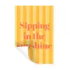 Gestreept - Geel - Sunshine - Letters Muursticker klein -3d