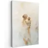 Kind - Moeder - Waterverfschilderij Tuinposter op houten frame 2 cm dik middel -3d