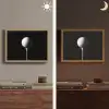 Golfbal - Minimalistisch - Wit Light Box met batterij (Wandlamp) middel -sfeer3