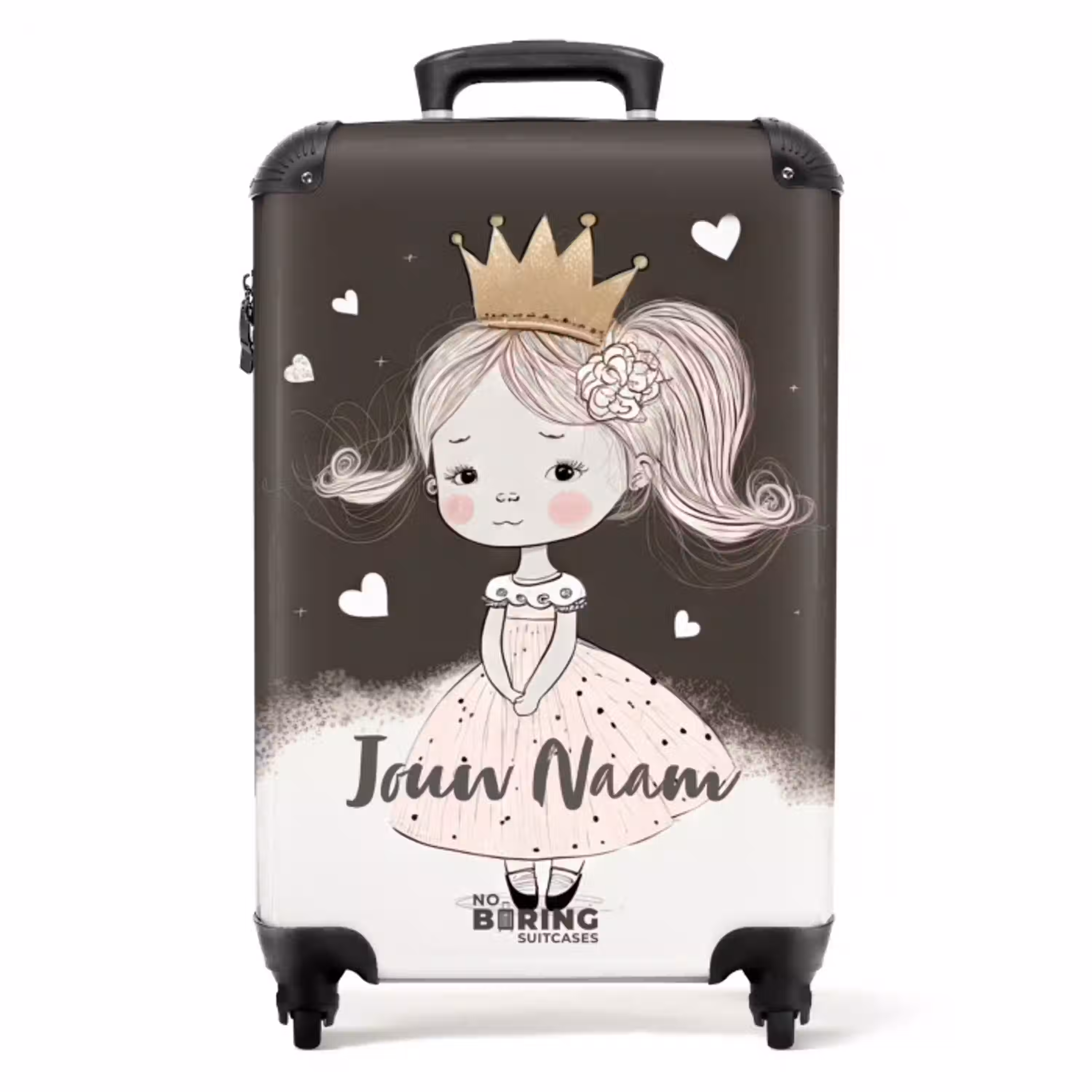 Verlegen prinses met bloem NBS - Handbagage koffer - Kinderen Unisex middel -productfoto_recht