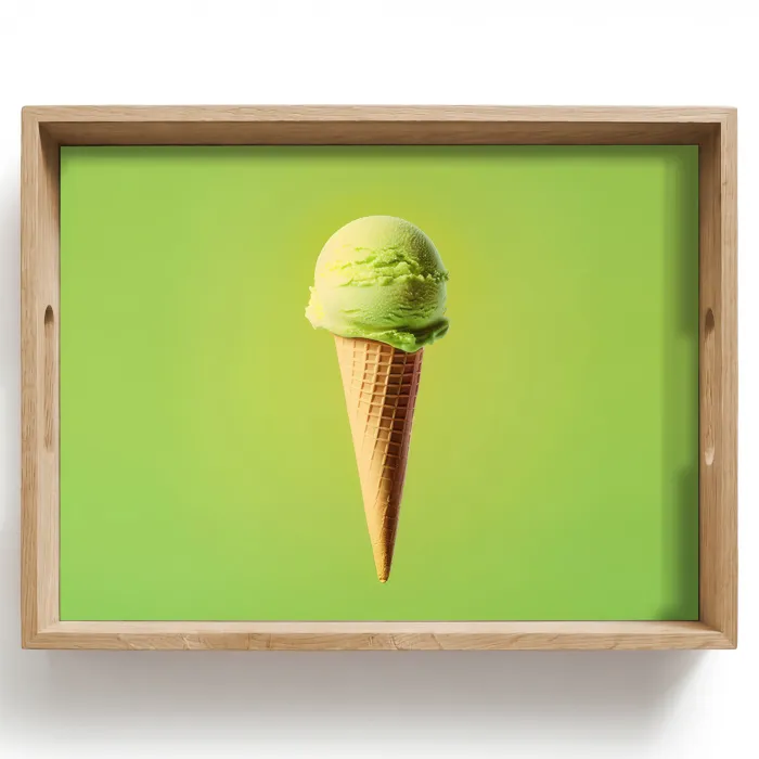 Hoorntje - Schepijs - Groen Dienblad Rechthoek middel -z3d_shopping