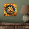Mozaïek - Zon - Geel - Cirkel plexiglas 5mm klein -sfeer3