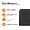 Donkergrijs - Asfaltstructuur - Ruw Inductie beschermer vinyl 3mm klein 276 -zzzzzzz-td-ups