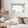 Dino - Triceratops - Dinosaurus - Groen Wandkleed katoen klein -tsfeer1_DE