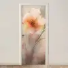 Bloemen - Pastel - Kunst - Klaprozen - Watercolor deurposter klein -3d_beige