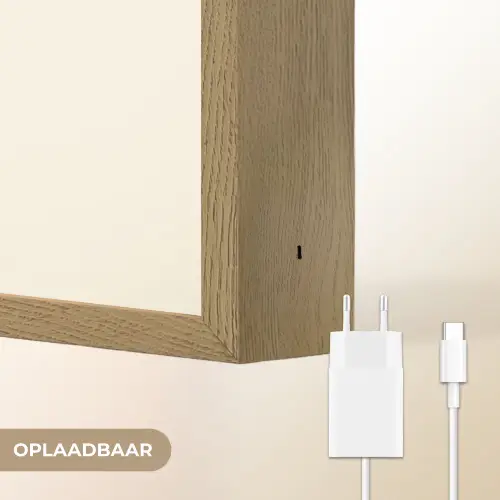 Ribbels - Blauw - Schelp Light Box met batterij (Wandlamp) middel -USP_websiteoplaadbaarNL