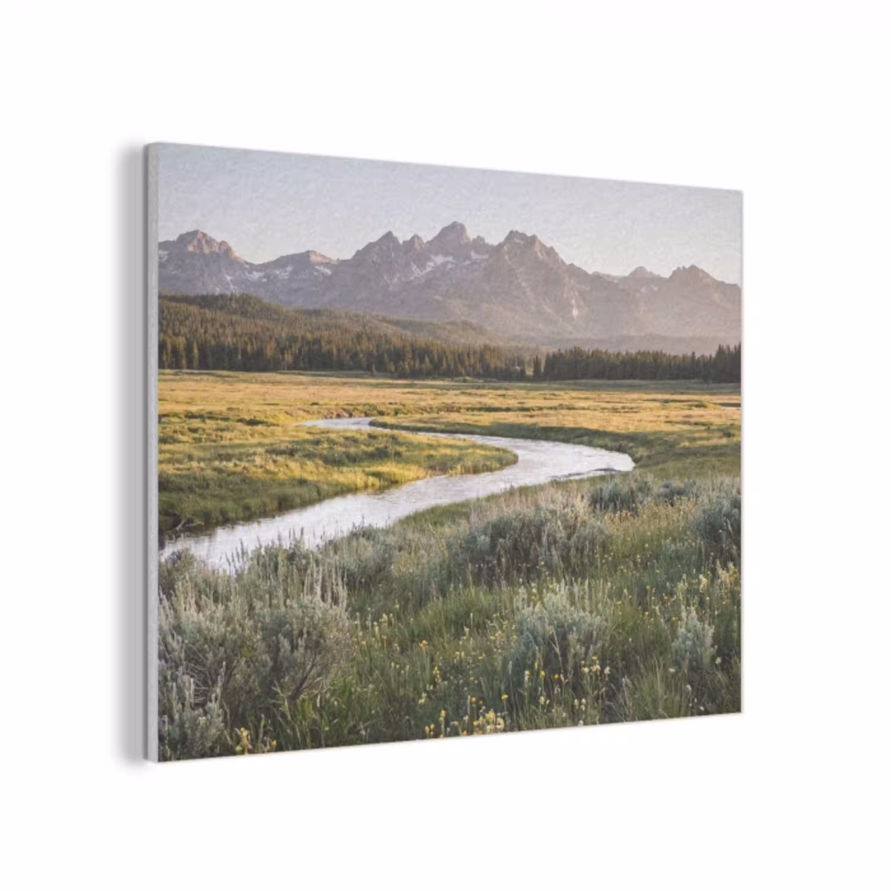Berglandschap - Rivier - Bos PET vilt klein -3d