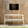 Zwart - Lepel - Caviar Tuinposter op houten frame 2 cm dik klein -sfeer4