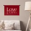 Love - Spiegeling - Rood Wandkleed katoen klein -sfeer4