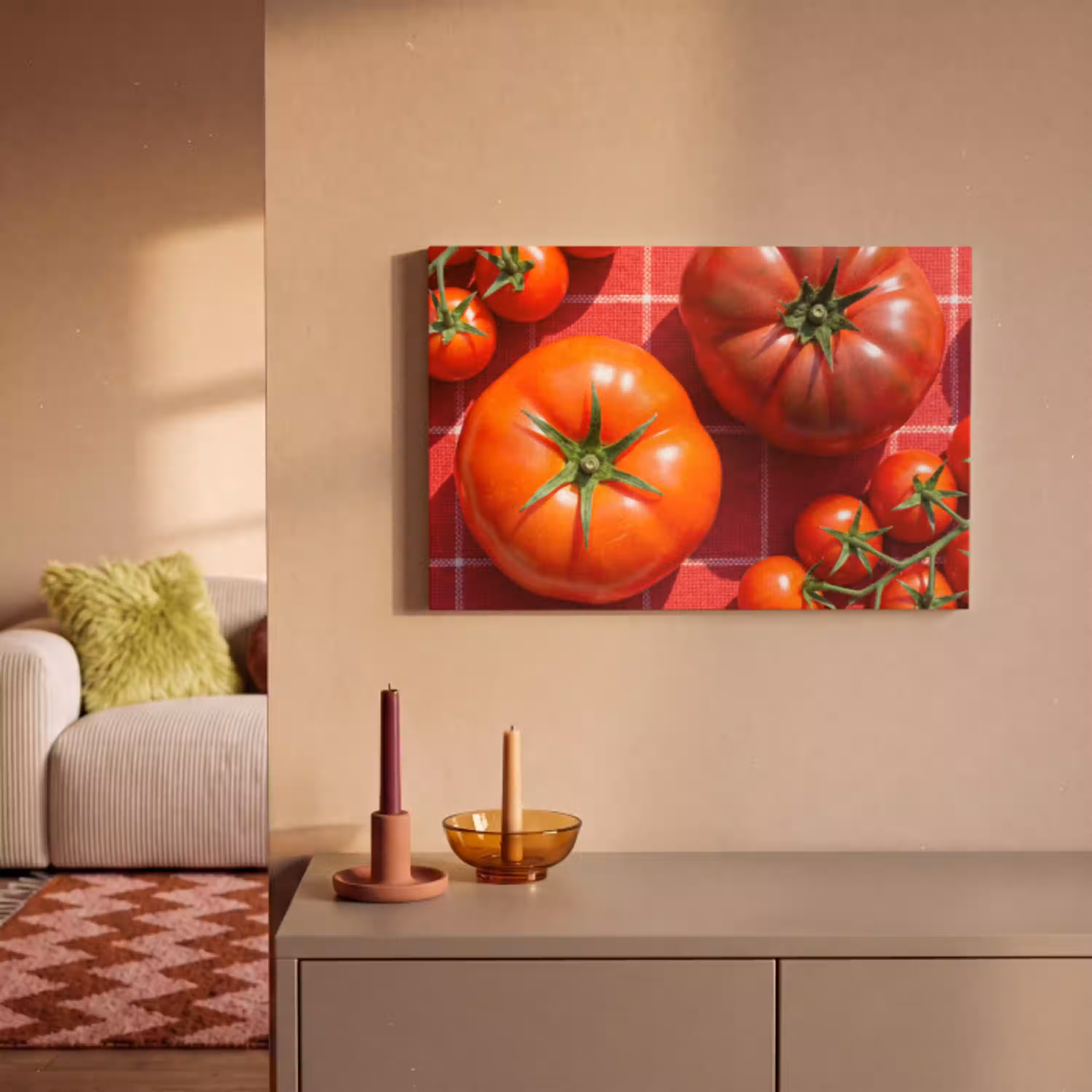 Tomaat - Rood - Eten canvas 2cm klein -sfeer1