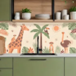Dieren - Tropisch - Safari - Kleurrijk keuken achterwand 2 middel -sfeer3