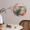 IJsvogel - Bloesem - Natuur - Vogels - Bloemen Akoestische PET Vilt - Rond klein -sfeer3
